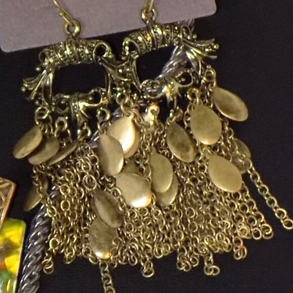 New Lot 4 Chico's Necklace & Earrings Bundle.  Boho Statement Earth-Tones - Picture 13 of 13